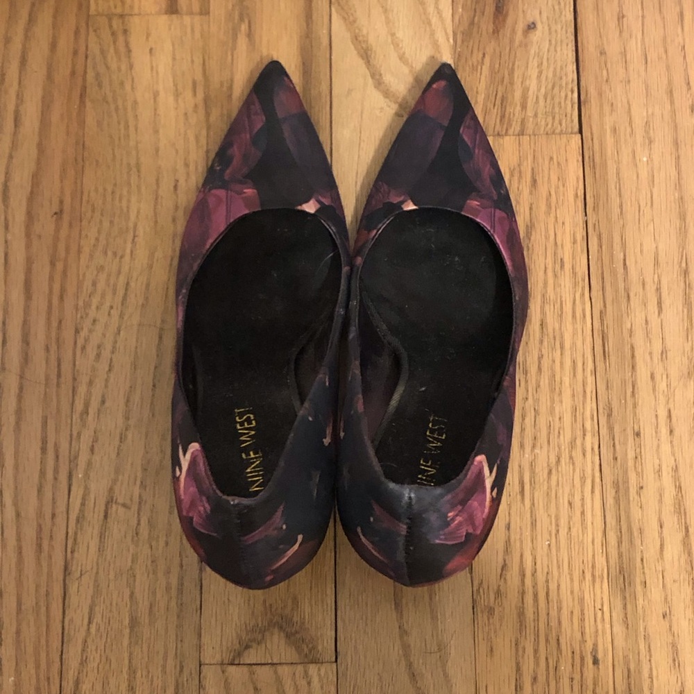 Nine West Purple Flora Satin Pumps - Picture 4 of 6